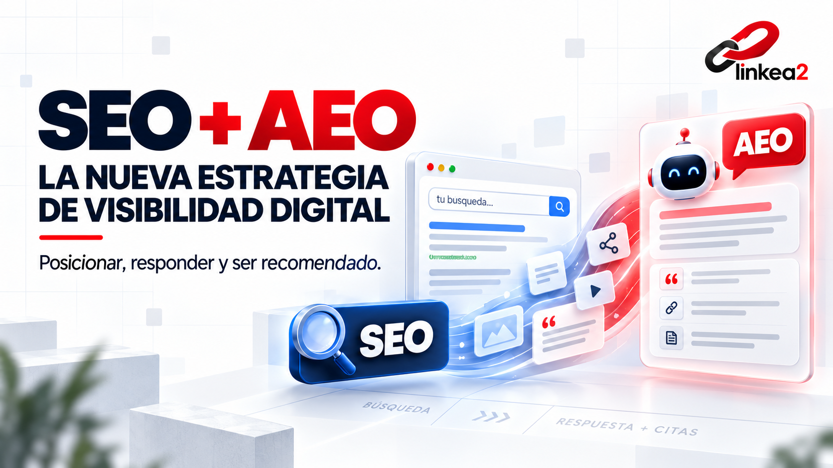 SEO y AEO integrados en una estrategia de visibilidad digital para 2026